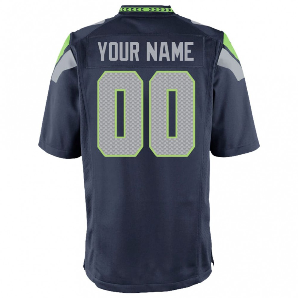 Seattle Seahawks Nike Youth Custom Game Jersey - College Navy-GridironStore